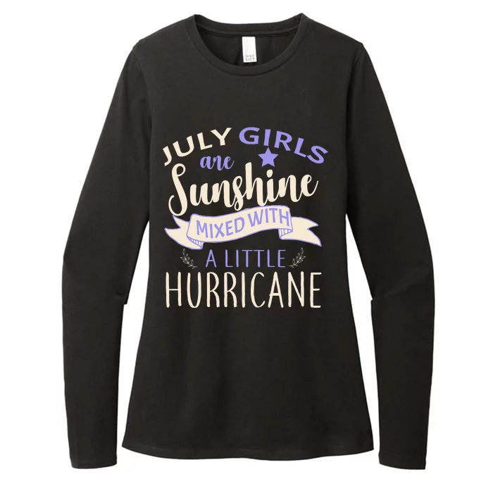 July Girls Are Sunshine Mixed With Hurricane Womens CVC Long Sleeve Shirt