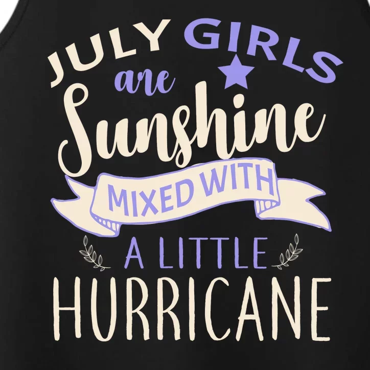 July Girls Are Sunshine Mixed With Hurricane Performance Tank