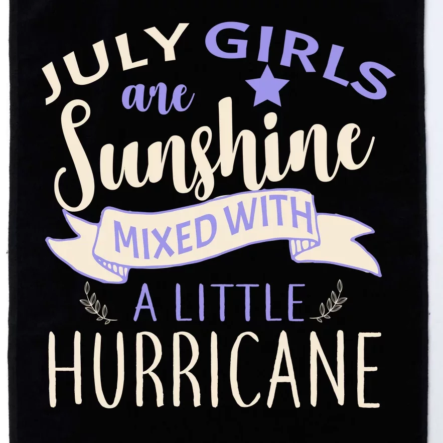 July Girls Are Sunshine Mixed With Hurricane Platinum Collection Golf Towel