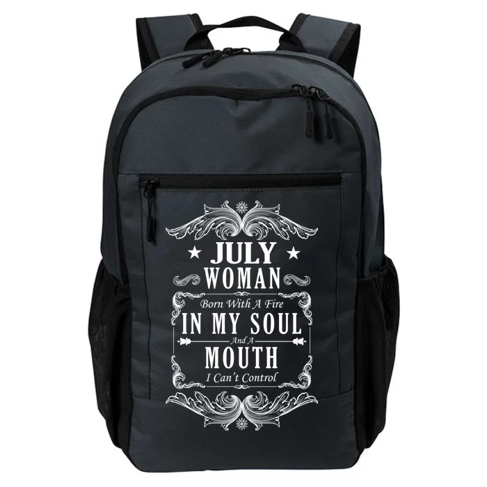 July Woman Funny Birthday Daily Commute Backpack