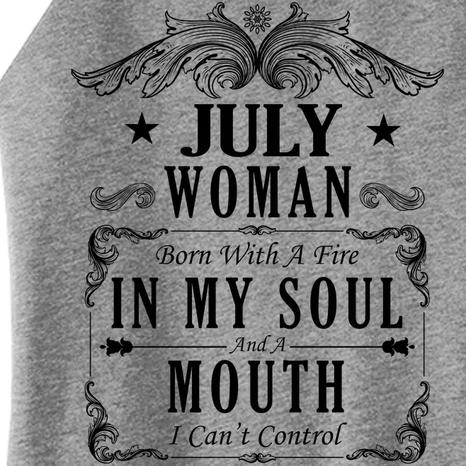 July Woman Funny Birthday Women’s Perfect Tri Rocker Tank