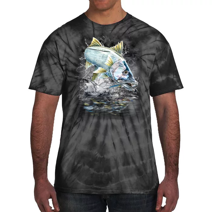 Jumping Snook - Fishing Tie-Dye T-Shirt