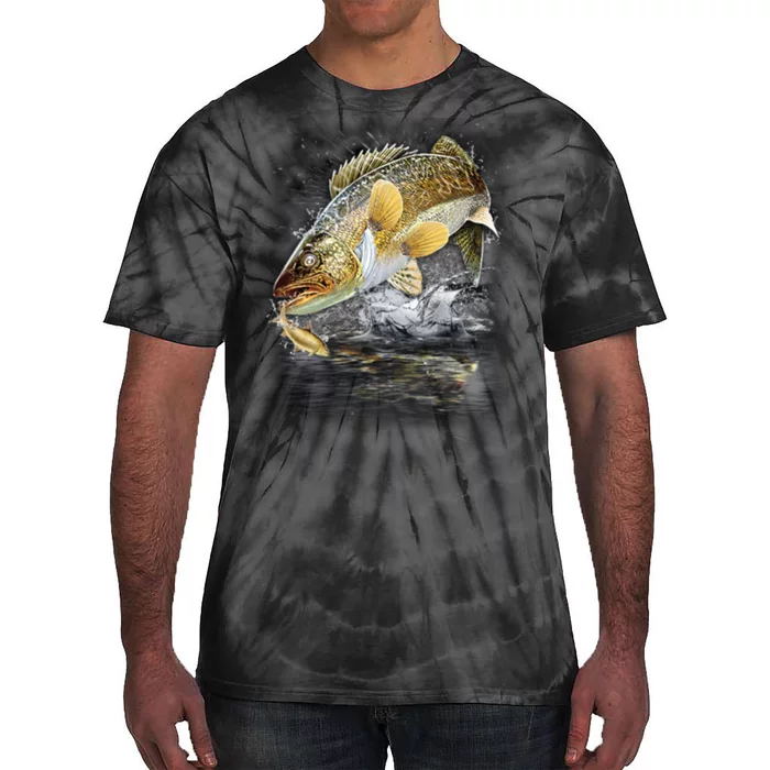 Jumping Walleye - Fishing Tie-Dye T-Shirt