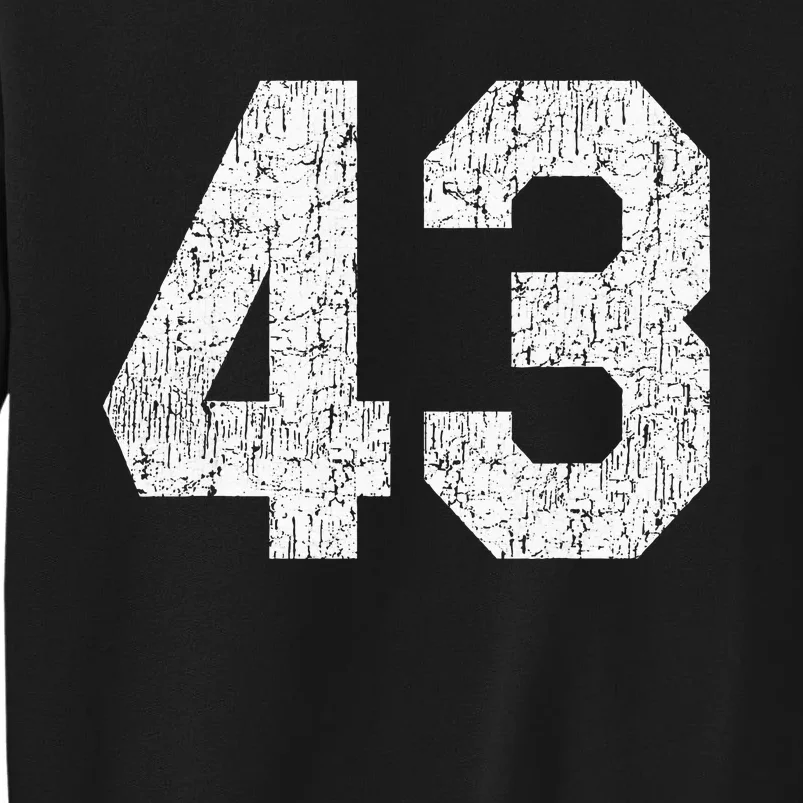 Jersey Uniform Number 43 Athletic Style Sports Tall Sweatshirt