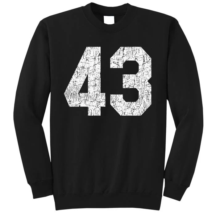 Jersey Uniform Number 43 Athletic Style Sports Tall Sweatshirt