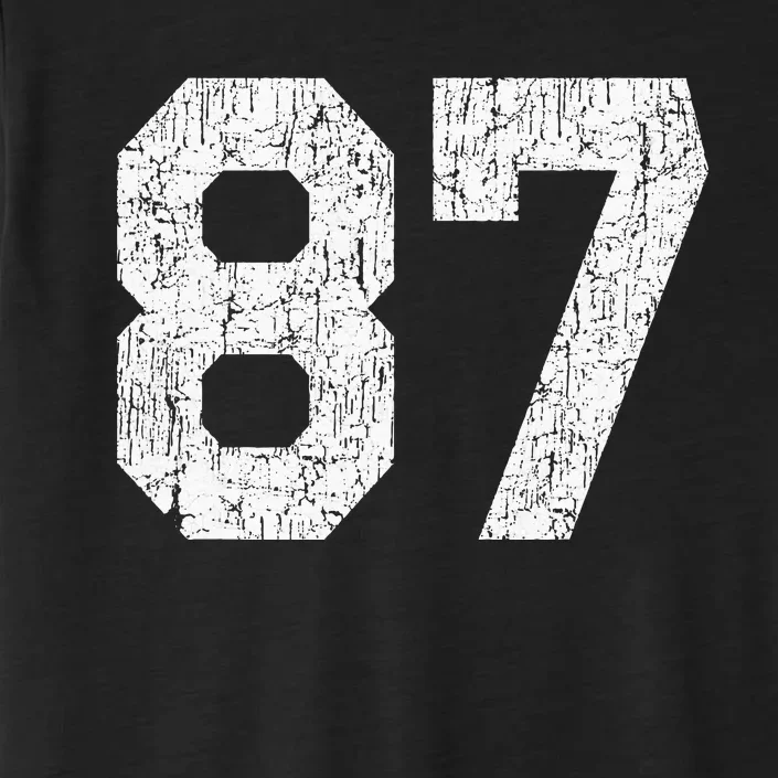 Jersey Uniform Number 87 Athletic Style Sports Graphic ChromaSoft Performance T-Shirt