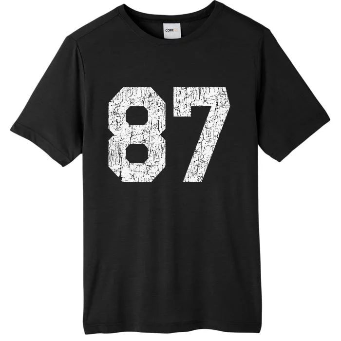 Jersey Uniform Number 87 Athletic Style Sports Graphic ChromaSoft Performance T-Shirt