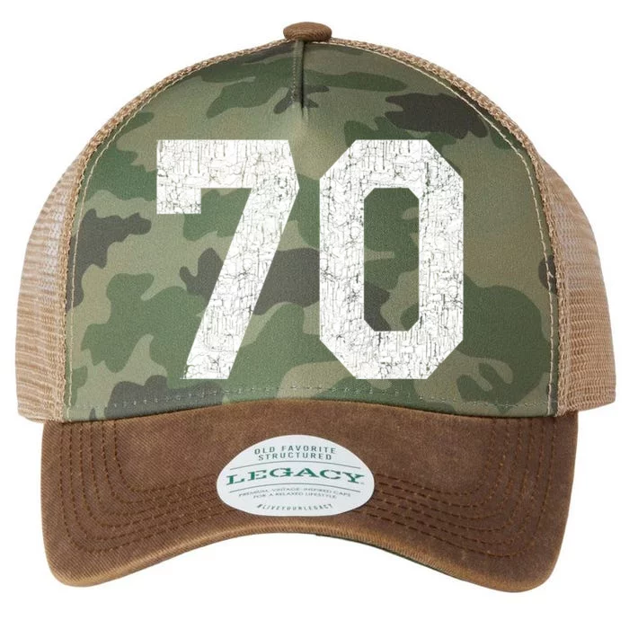 Jersey Uniform Number #70 Athletic Style Sports Graphic Legacy Tie Dye Trucker Hat