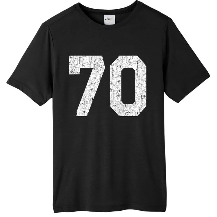 Jersey Uniform Number #70 Athletic Style Sports Graphic ChromaSoft Performance T-Shirt