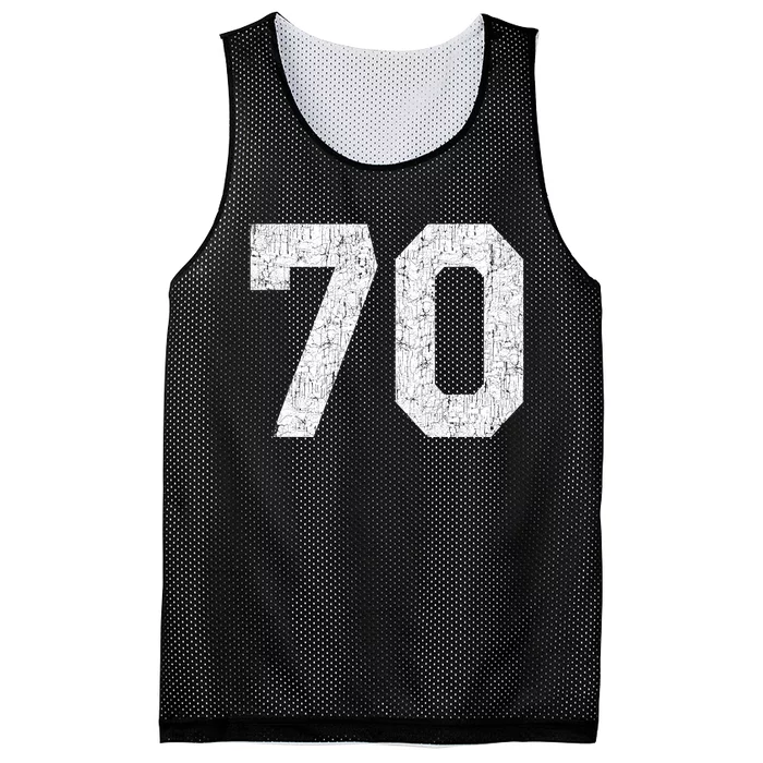 Jersey Uniform Number #70 Athletic Style Sports Graphic Mesh Reversible Basketball Jersey Tank