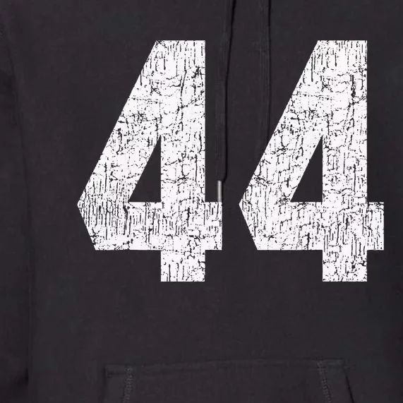 Jersey Uniform Number 44 Athletic Style Sports Graphic Premium Hoodie