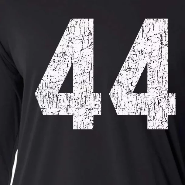 Jersey Uniform Number 44 Athletic Style Sports Graphic Cooling Performance Long Sleeve Crew