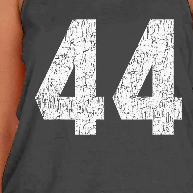 Jersey Uniform Number 44 Athletic Style Sports Graphic Women's Knotted Racerback Tank