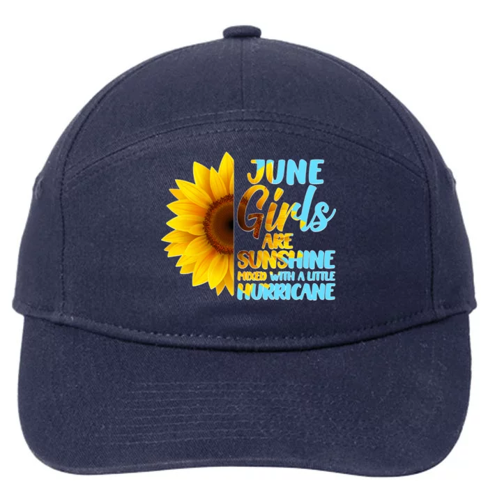 June Girls Are Sunshine Mixed With A Little Hurricane 7-Panel Snapback Hat