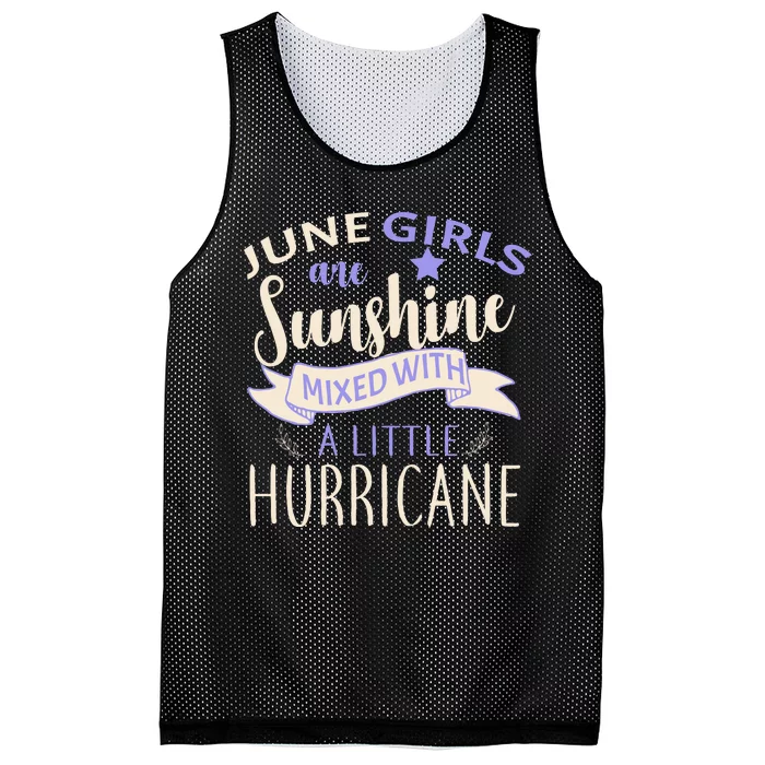 June Girls Are Sunshine Mixed With Hurricane Mesh Reversible Basketball Jersey Tank