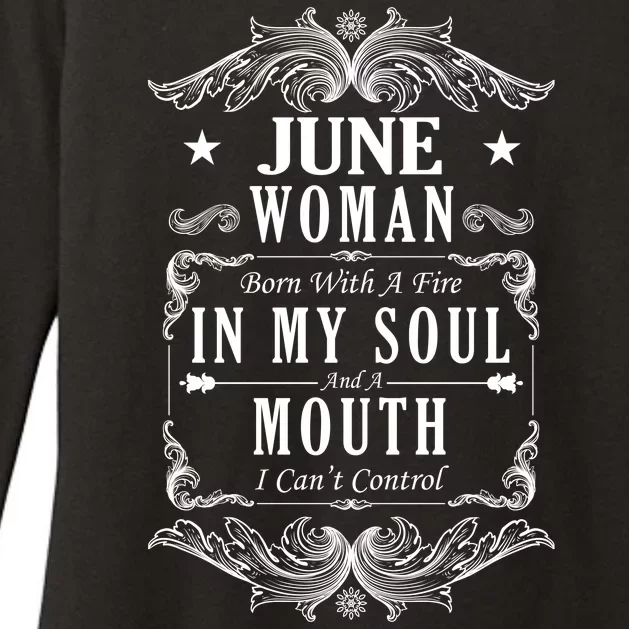 June Woman Funny Birthday Womens CVC Long Sleeve Shirt