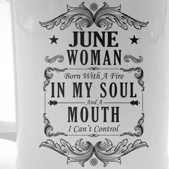 June Woman Funny Birthday Front & Back Beer Stein