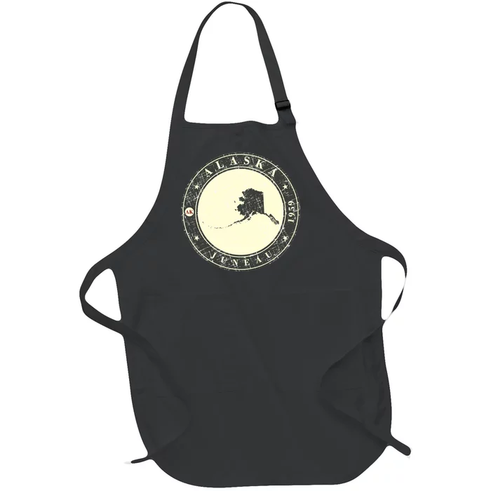 Juneau Alaska Retro Full-Length Apron With Pocket