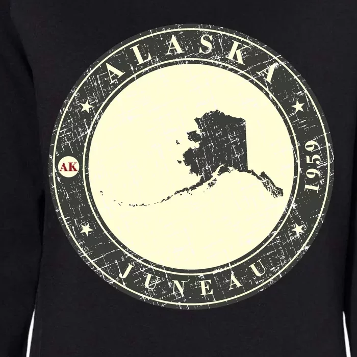 Juneau Alaska Retro Womens California Wash Sweatshirt