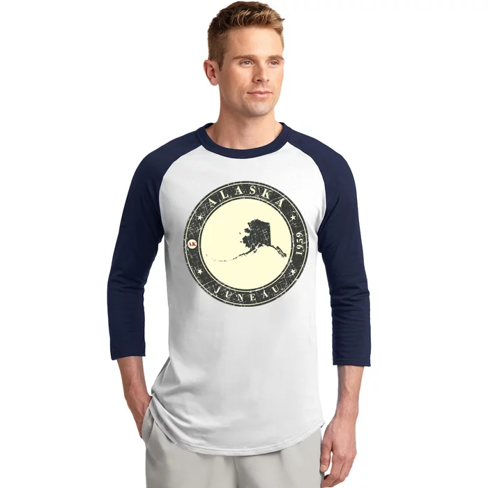 Juneau Alaska Retro Baseball Sleeve Shirt