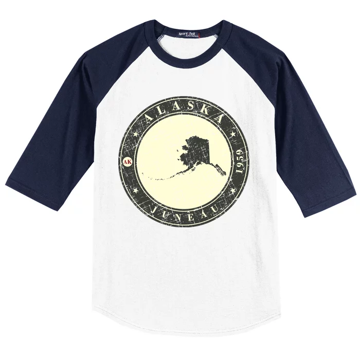 Juneau Alaska Retro Baseball Sleeve Shirt