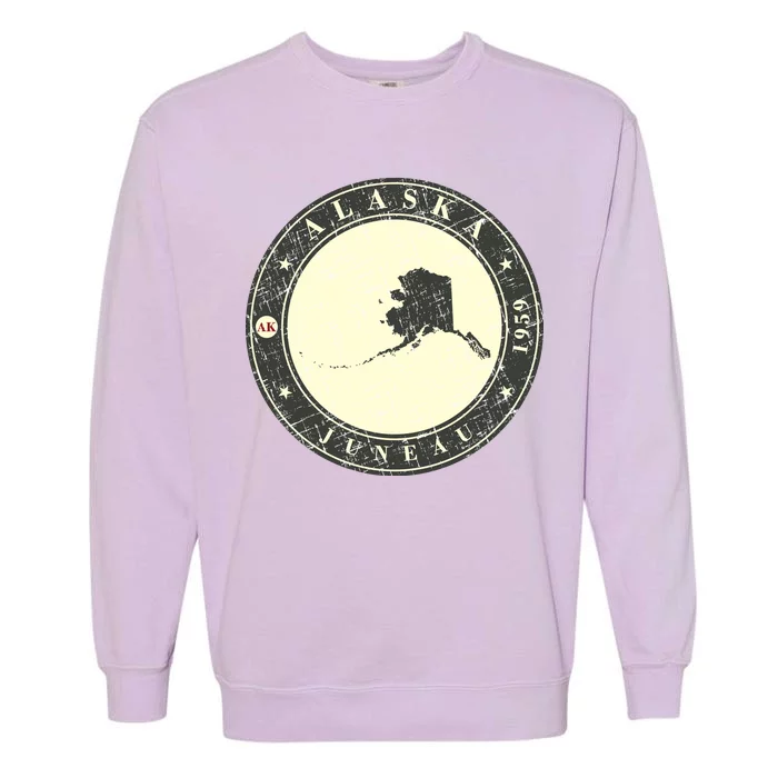 Juneau Alaska Retro Garment-Dyed Sweatshirt