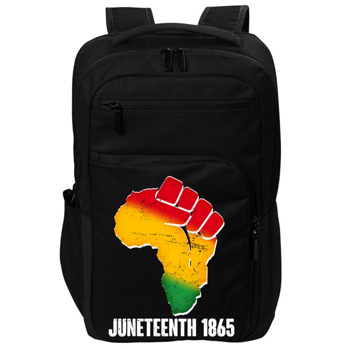 Juneteenth 1865 Africa Map Fist Impact Tech Backpack