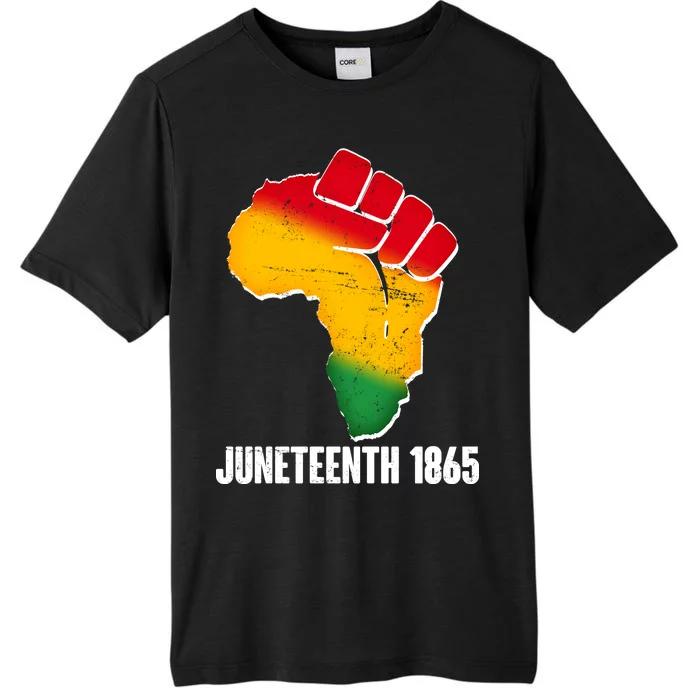 Juneteenth 1865 Africa Map Fist ChromaSoft Performance T-Shirt