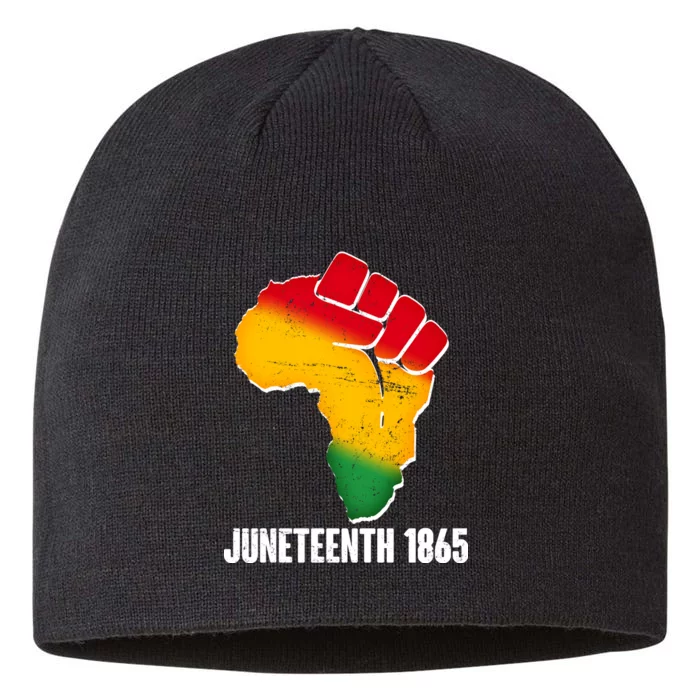 Juneteenth 1865 Africa Map Fist 8 1/2in Sustainable Knit Beanie