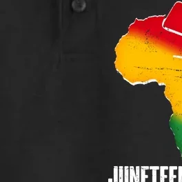 Juneteenth 1865 Africa Map Fist Dry Zone Grid Performance Polo