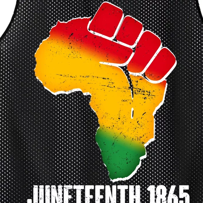 Juneteenth 1865 Africa Map Fist Mesh Reversible Basketball Jersey Tank