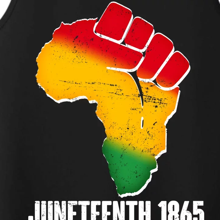 Juneteenth 1865 Africa Map Fist Performance Tank