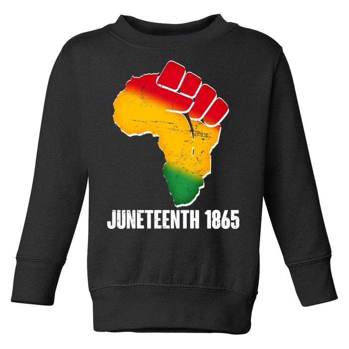 Juneteenth 1865 Africa Map Fist Toddler Sweatshirt