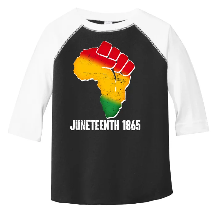 Juneteenth 1865 Africa Map Fist Toddler Fine Jersey T-Shirt