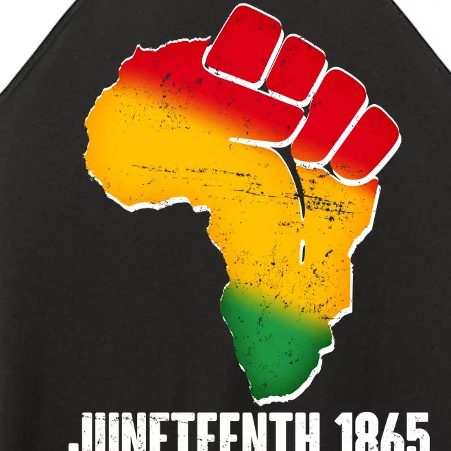 Juneteenth 1865 Africa Map Fist Women’s Perfect Tri Rocker Tank