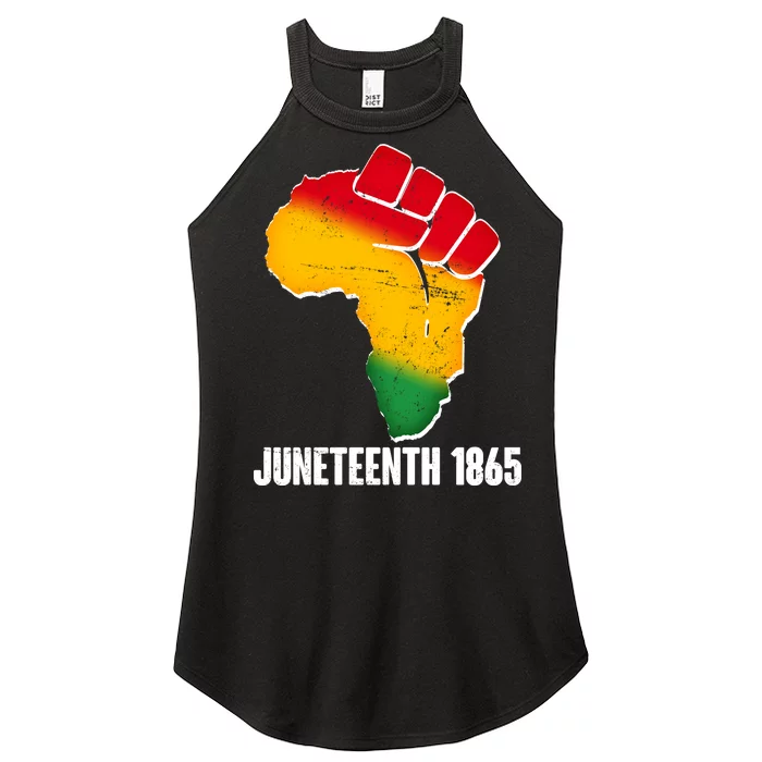 Juneteenth 1865 Africa Map Fist Women’s Perfect Tri Rocker Tank