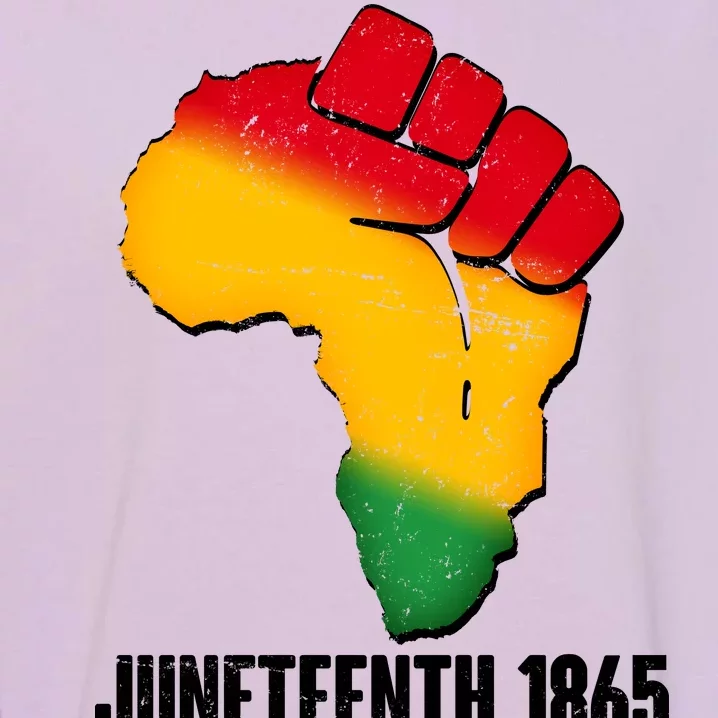 Juneteenth 1865 Africa Map Fist Garment-Dyed Sweatshirt