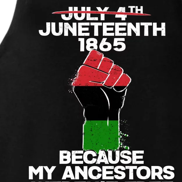 Juneteenth 1865 American African Freedom Day Ladies Tri-Blend Wicking Tank