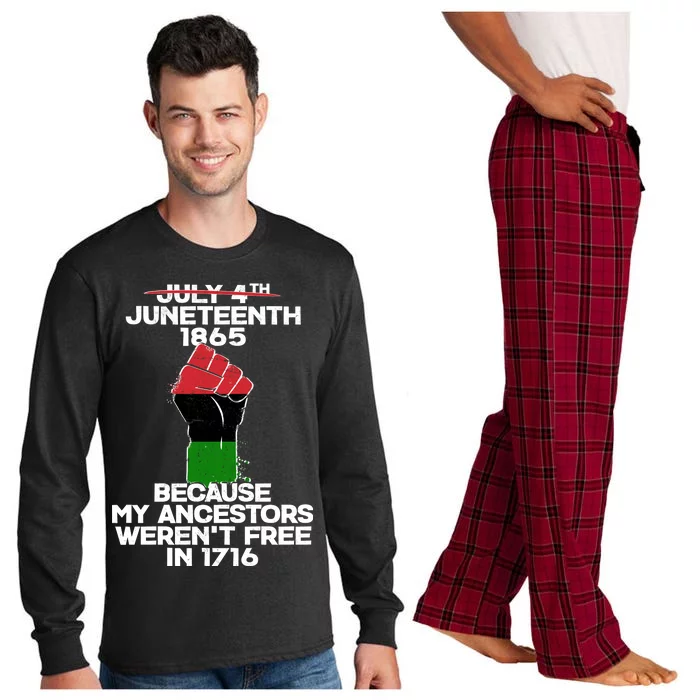 Juneteenth 1865 American African Freedom Day Long Sleeve Pajama Set