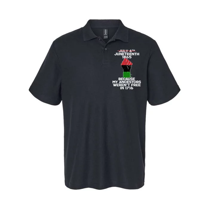 Juneteenth 1865 American African Freedom Day Softstyle Adult Sport Polo