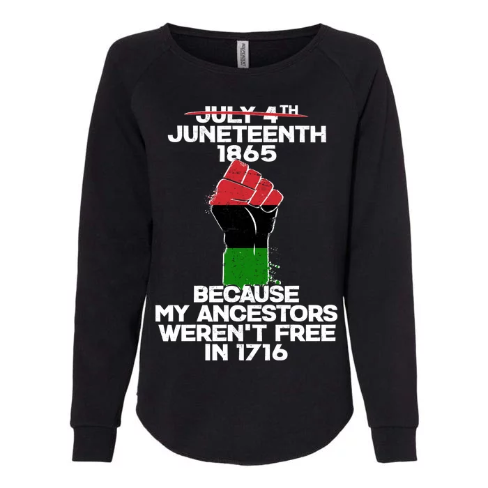 Juneteenth 1865 American African Freedom Day Womens California Wash Sweatshirt