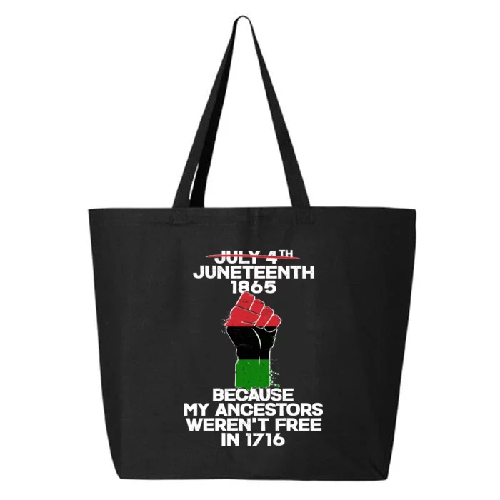 Juneteenth 1865 American African Freedom Day 25L Jumbo Tote