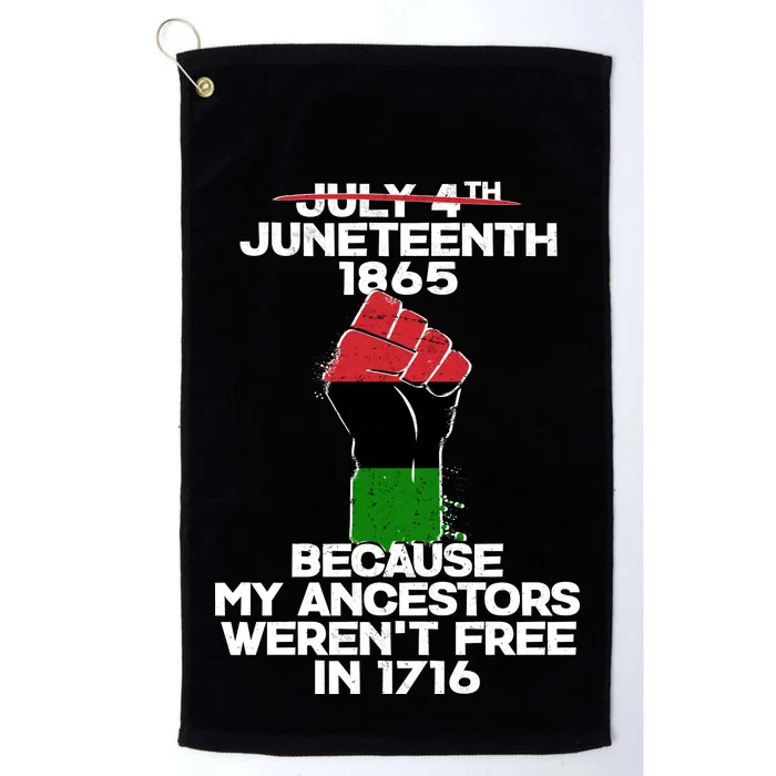 Juneteenth 1865 American African Freedom Day Platinum Collection Golf Towel