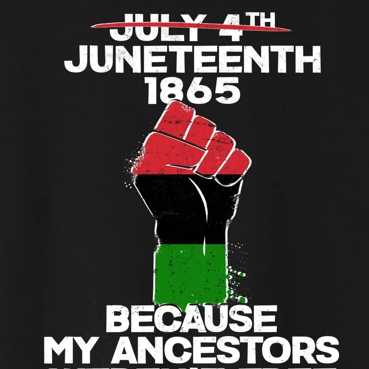 Juneteenth 1865 American African Freedom Day Women's Crop Top Tee