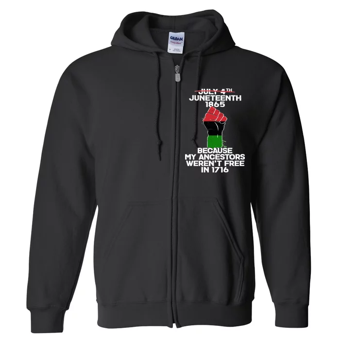 Juneteenth 1865 American African Freedom Day Full Zip Hoodie