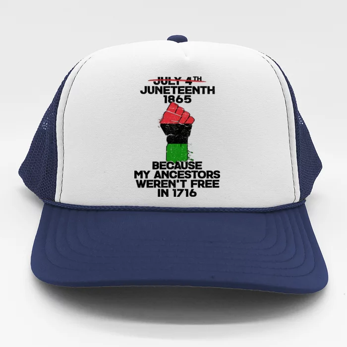 Juneteenth 1865 American African Freedom Day Trucker Hat