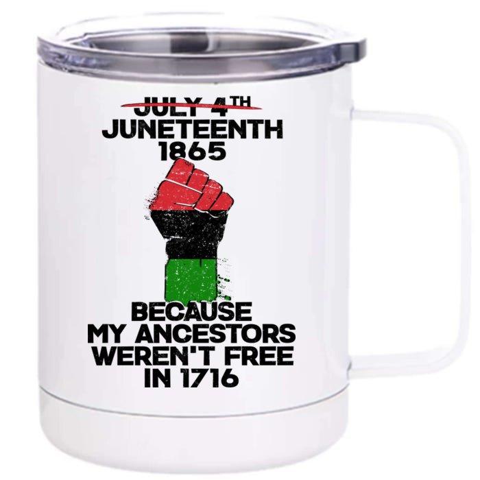 Juneteenth 1865 American African Freedom Day Front & Back 12oz Stainless Steel Tumbler Cup