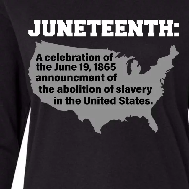 Juneteenth 1865 Celebrates Black African American Womens Cotton Relaxed Long Sleeve T-Shirt