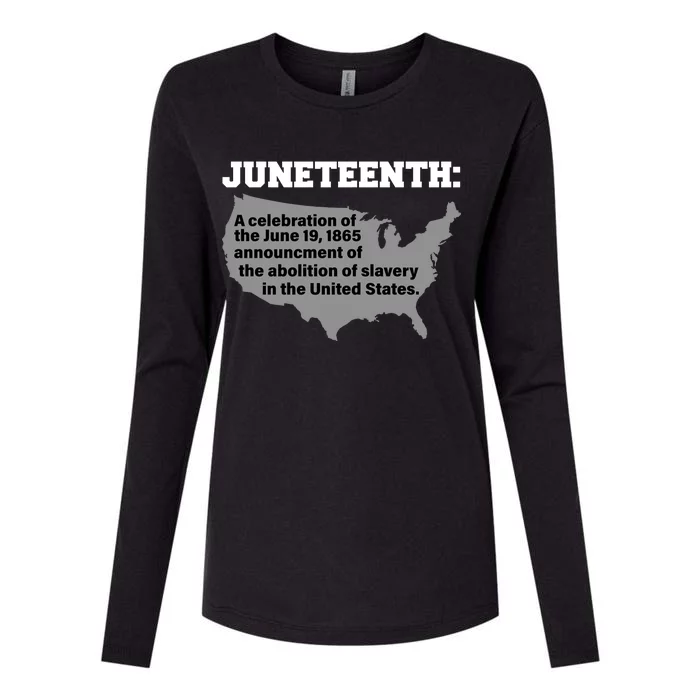 Juneteenth 1865 Celebrates Black African American Womens Cotton Relaxed Long Sleeve T-Shirt