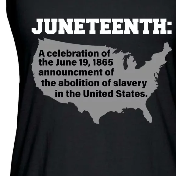 Juneteenth 1865 Celebrates Black African American Ladies Essential Flowy Tank